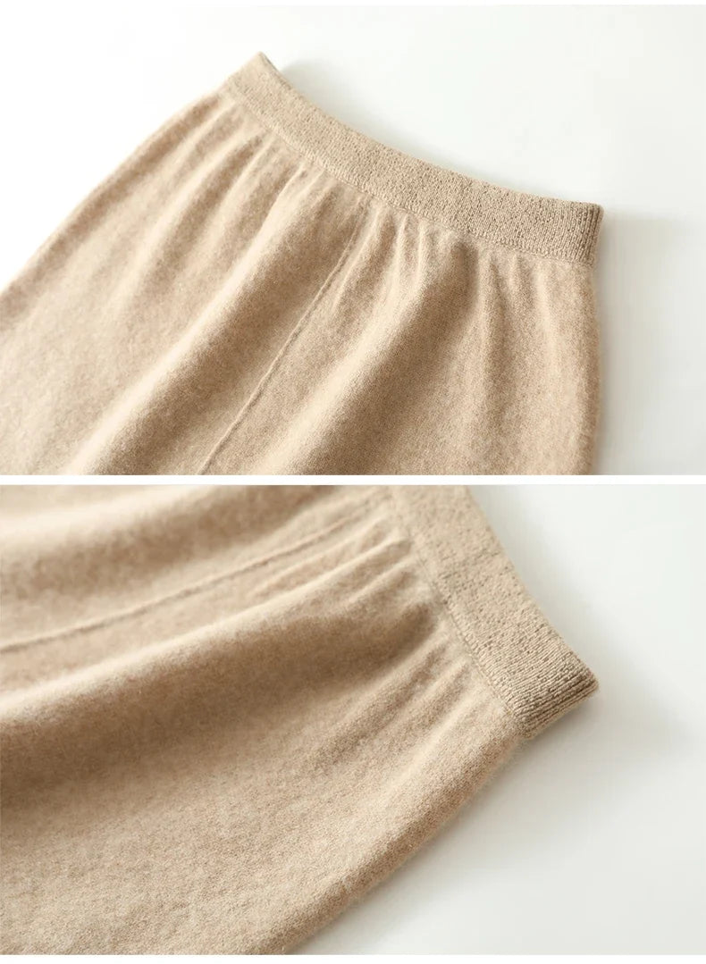 Eulalie | High Waist Merino Wool Skirt