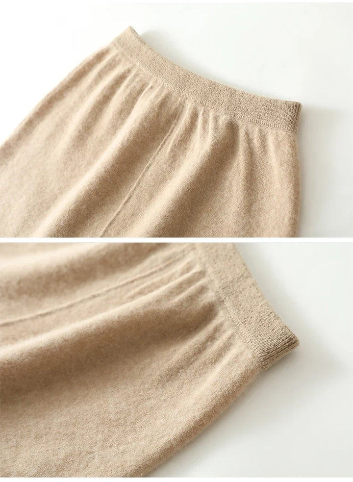 Eulalie | High Waist Merino Wool Skirt
