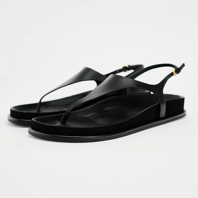 Eudora | Metal Trim Ankle Strap Flats