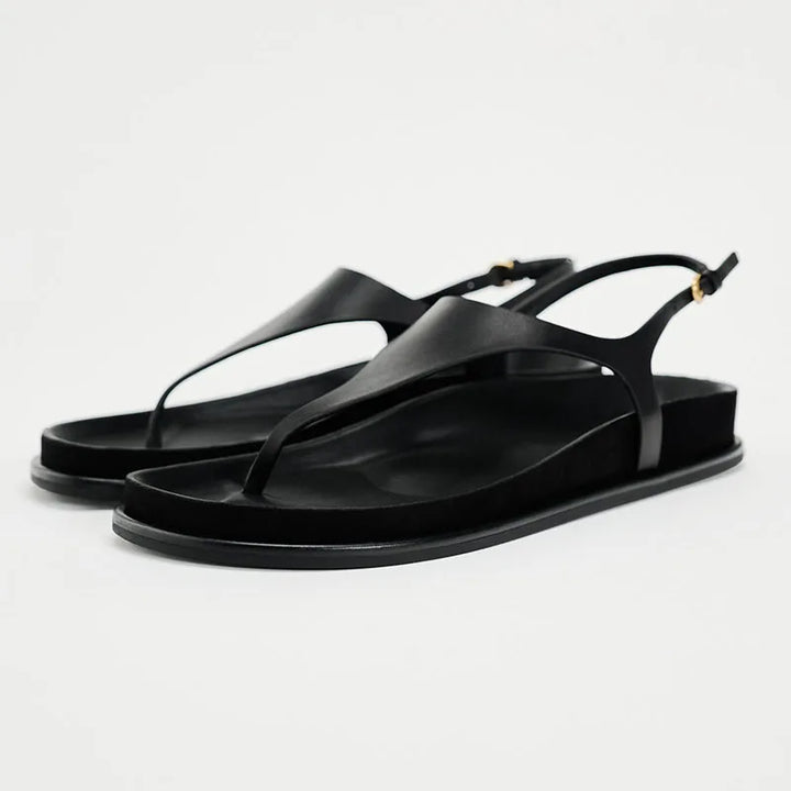 Eudora | Metal Trim Ankle Strap Flats
