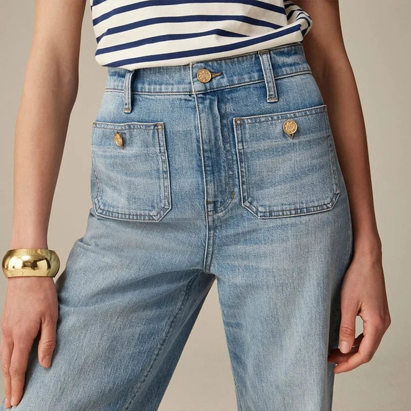 Johanne | High Waist Wide Leg Denim Jeans