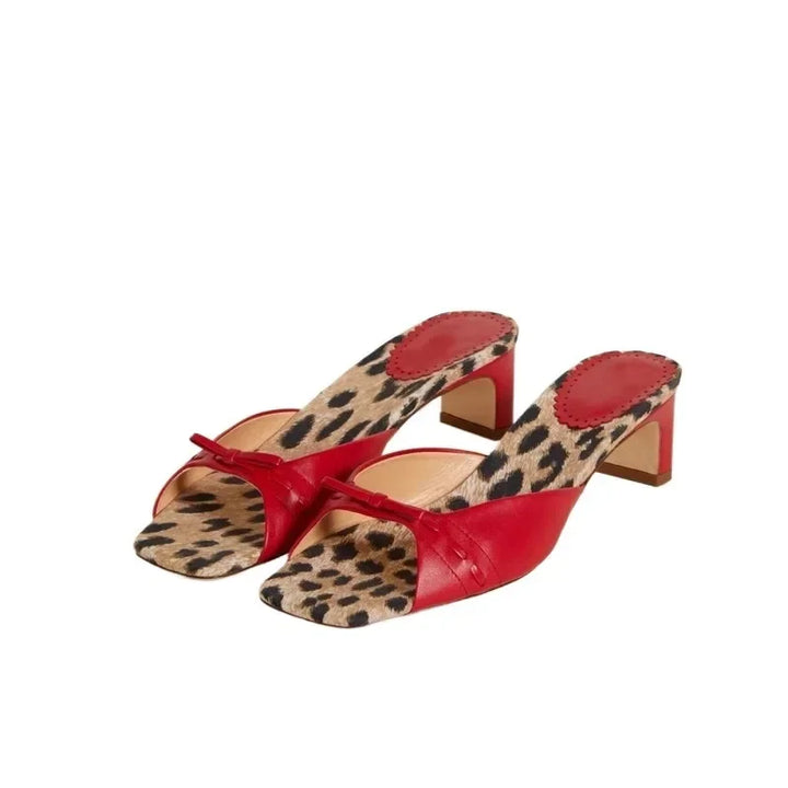 Almanda | Gingham Lined Square Toe Mules