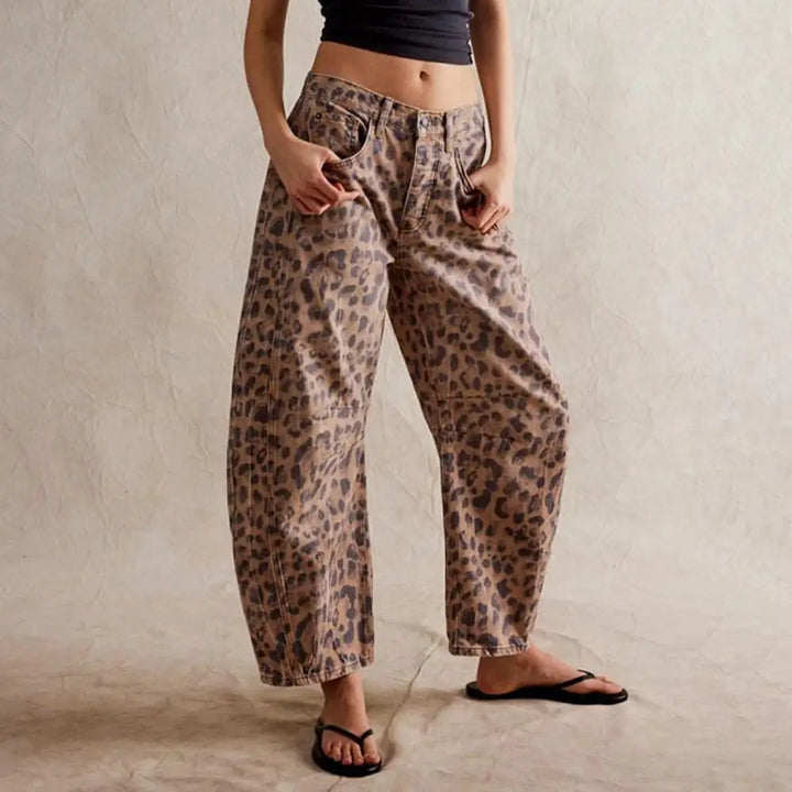 Malvine | Barrel Leg Cotton Denim Jeans