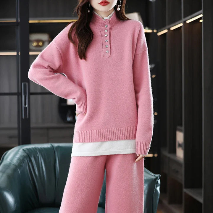Christine | Cashmere Knit Trouser Set