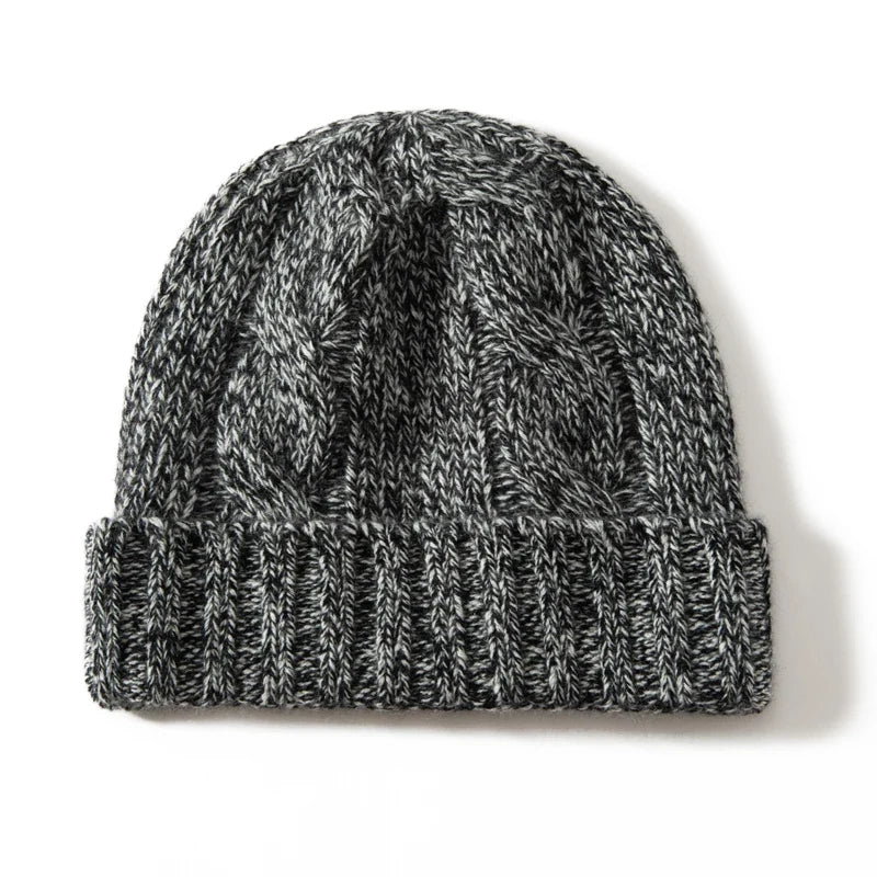 100% Cashmere Cable Knit Beanie