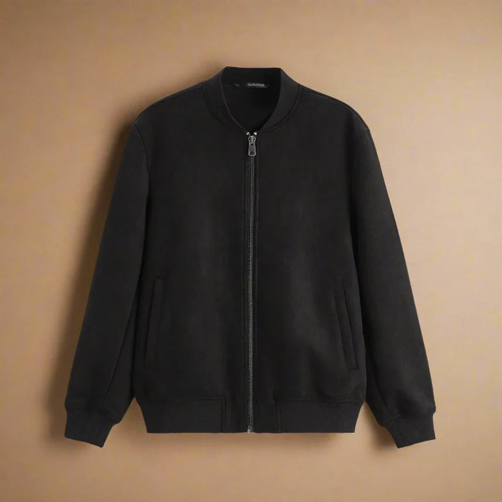 Damien | Brushed Cotton Zip Front Jacket