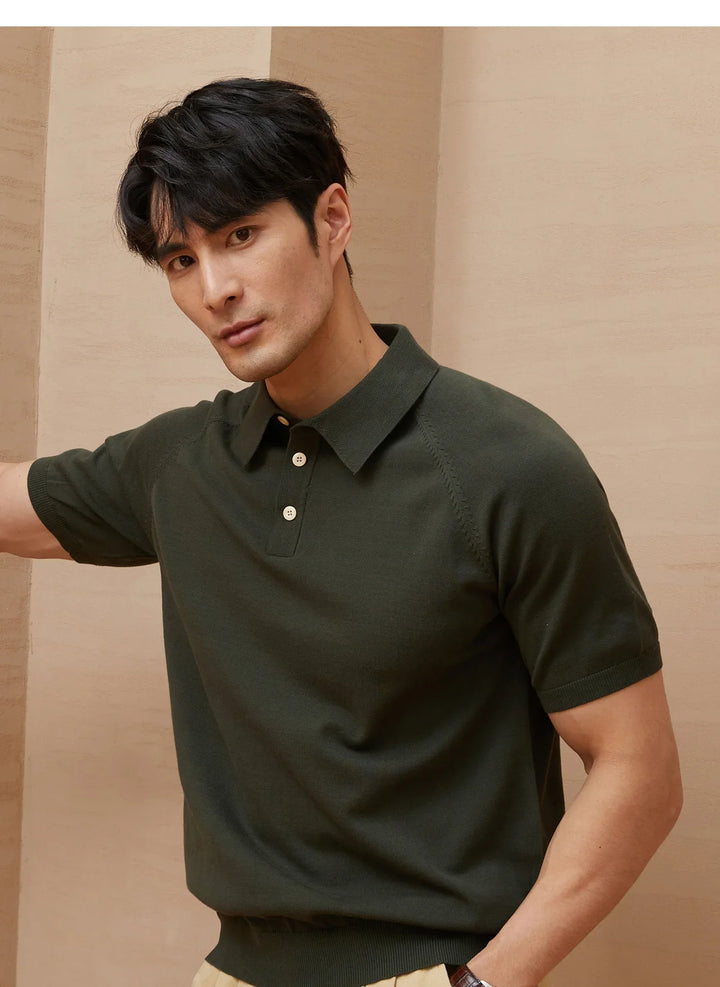 Barnabé | Fine Knit Button Down Polo