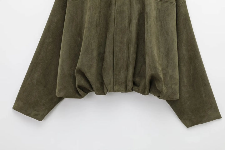 Roseanne | Oversized Suede Bomber