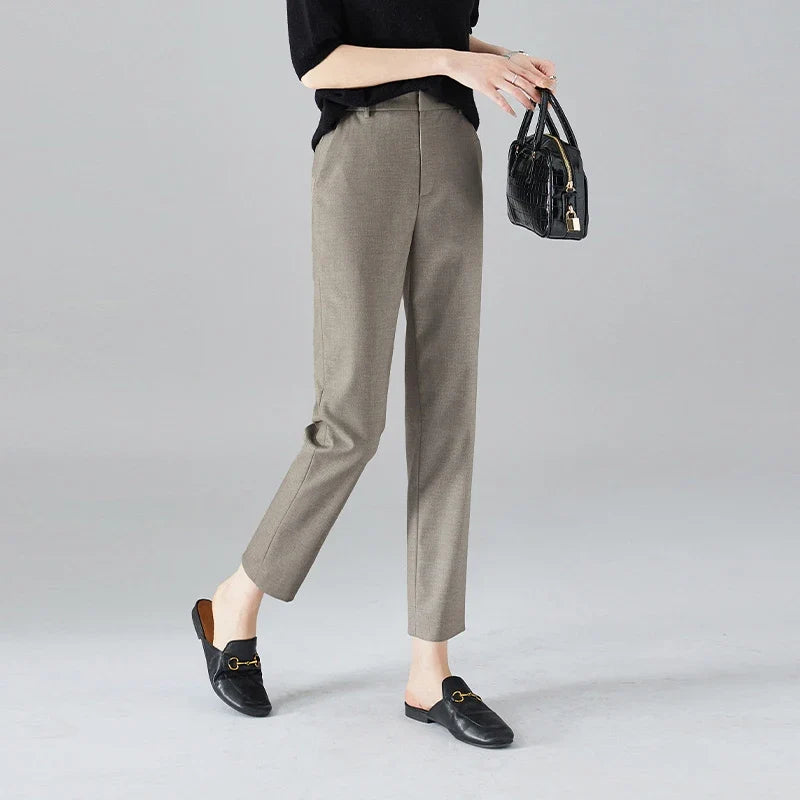 Josee | Tapered Ankle High Waist Trousers