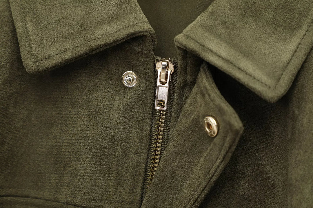 Roseanne | Oversized Suede Bomber