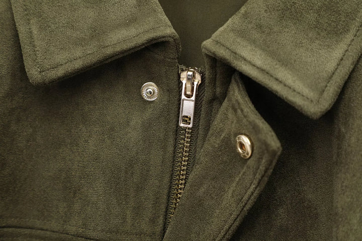 Roseanne | Oversized Suede Bomber