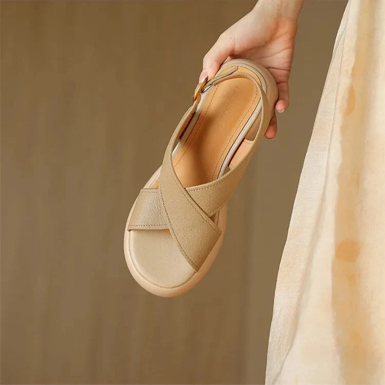 Bathilde | Crossover Band Padded Slides