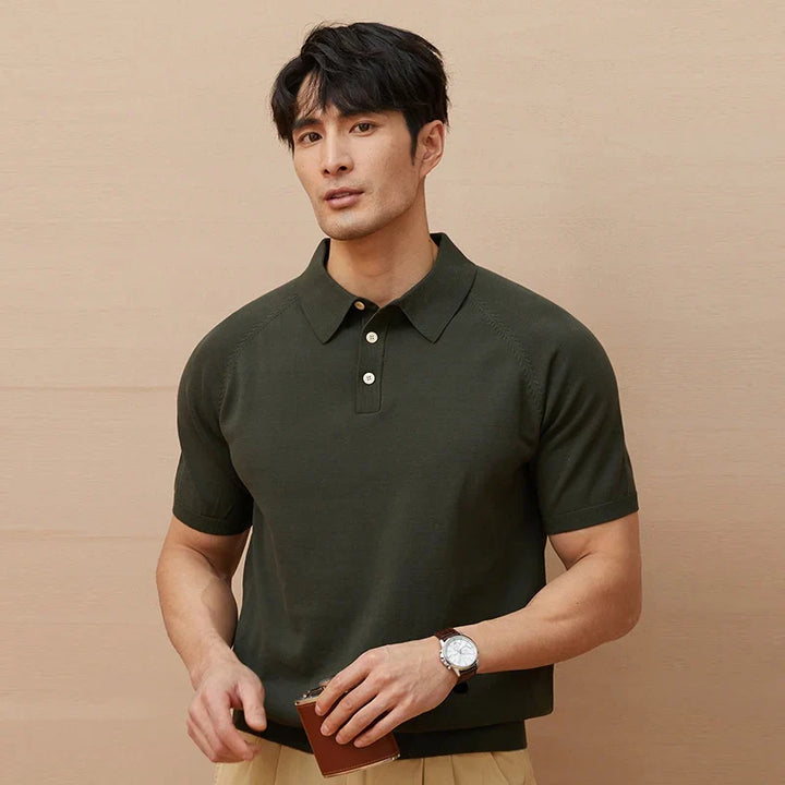 Barnabé | Fine Knit Button Down Polo
