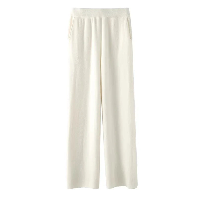 Hedwige | High Waist Cashmere Blend Pants