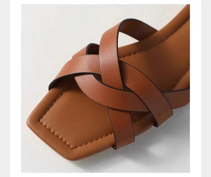 Audette | Interlaced Leather Slides