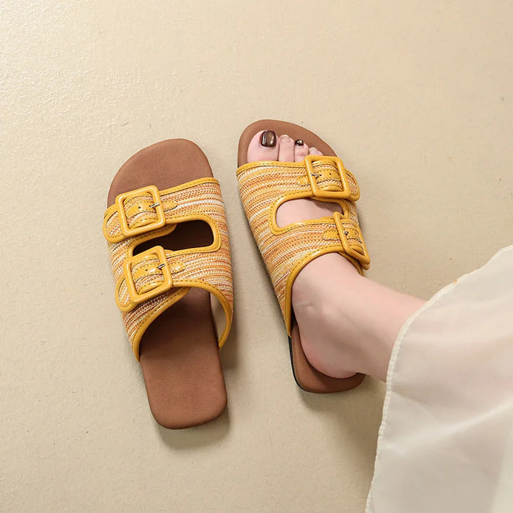 Shirley | Woven Upper Flat Sandals