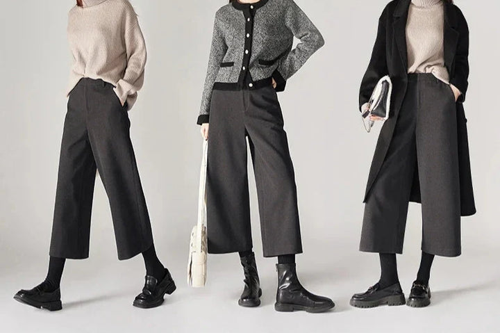 Aubertine | 55% Wool Elastic Waist Pants
