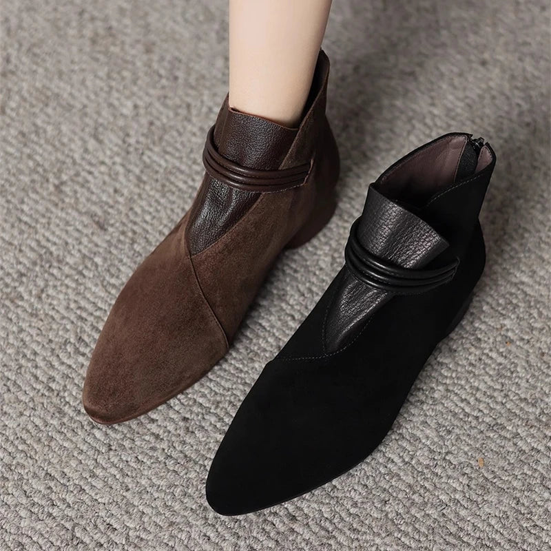 Rosemarie | Cow Suede Pointed Boots