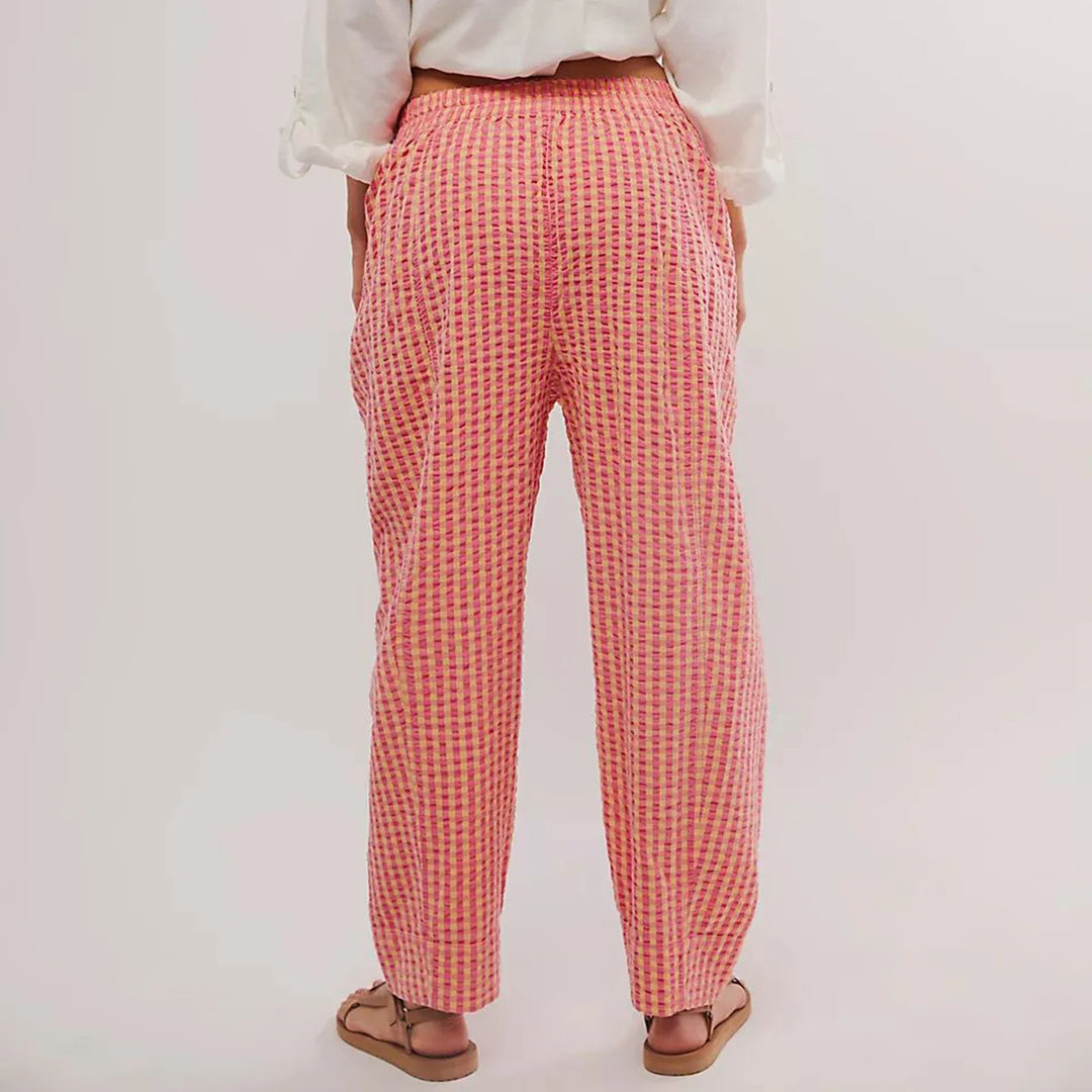 Hilda | Checked Elastic Waist Trousers