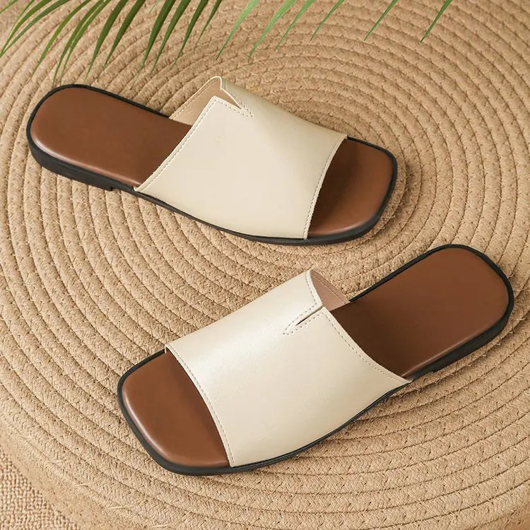 Frieda | Narrow Strap Flat Sandals