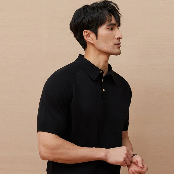 Barnabé | Fine Knit Button Down Polo