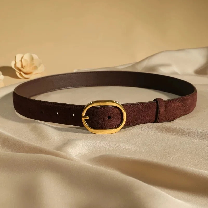 Suede Cowhide Belt, 40 in