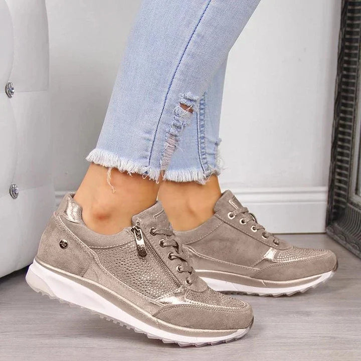 Gisele | Sequin Hidden Wedge Sneakers