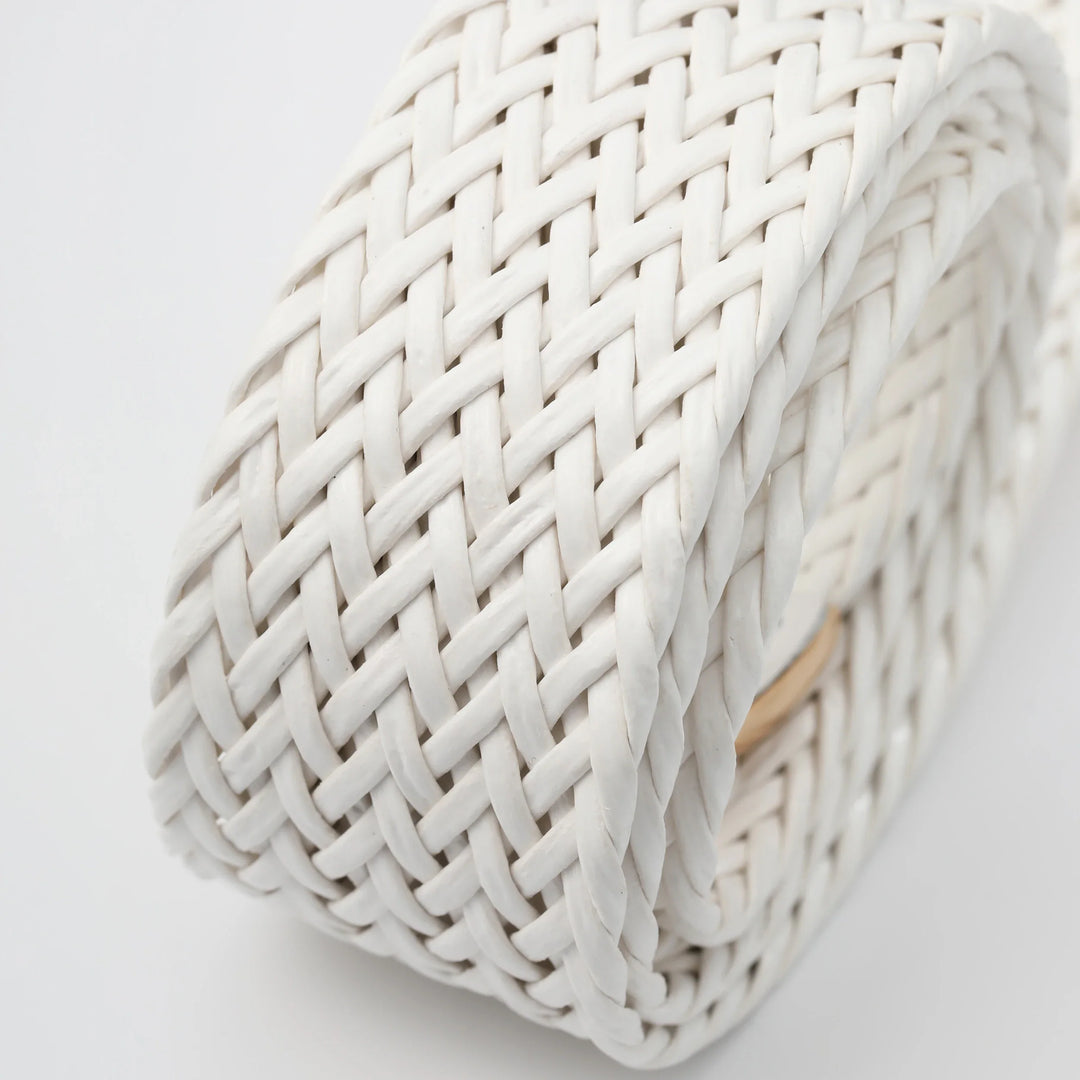 Woven Stretch Belt, Hooked Gold Buckle