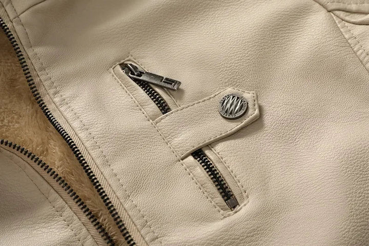 Isaie | Wool Lined Leather Jacket