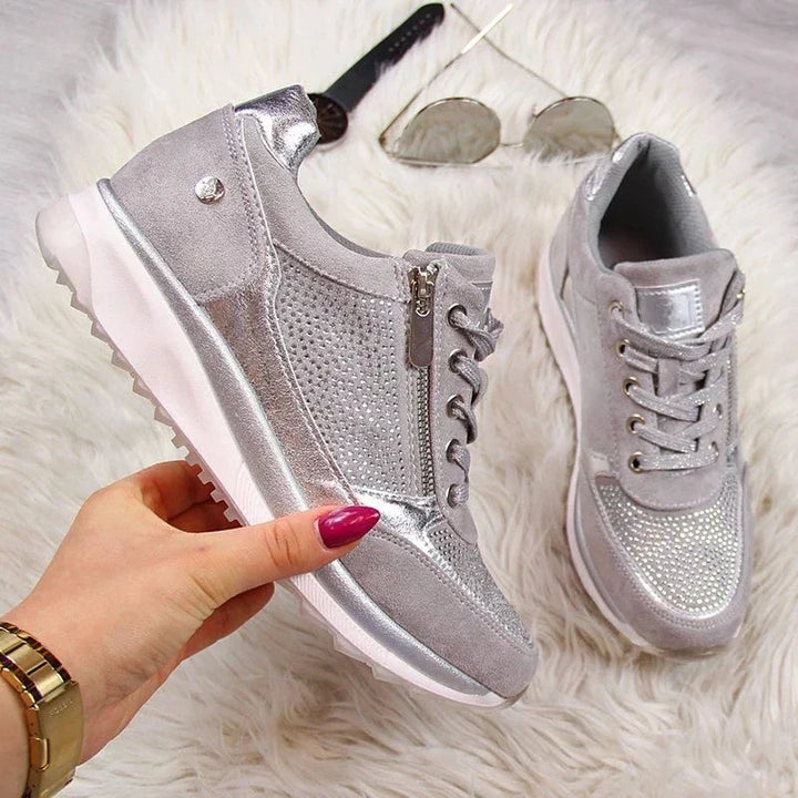 Gisele | Sequin Hidden Wedge Sneakers