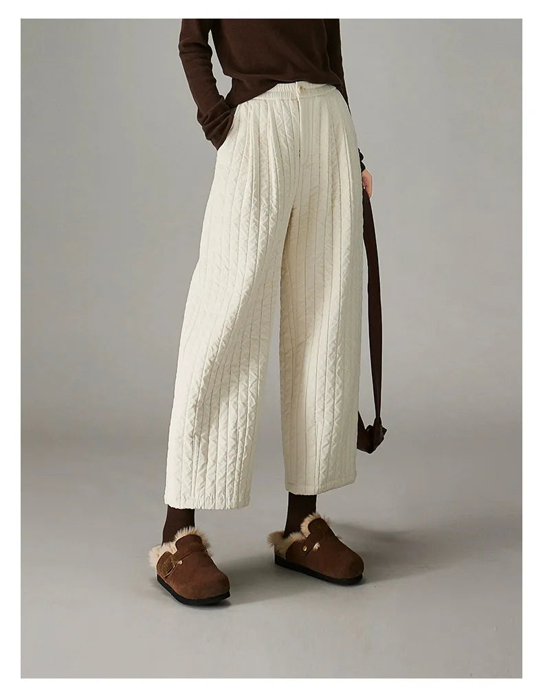 Helene | Quilted Insulated Wide Leg Pants