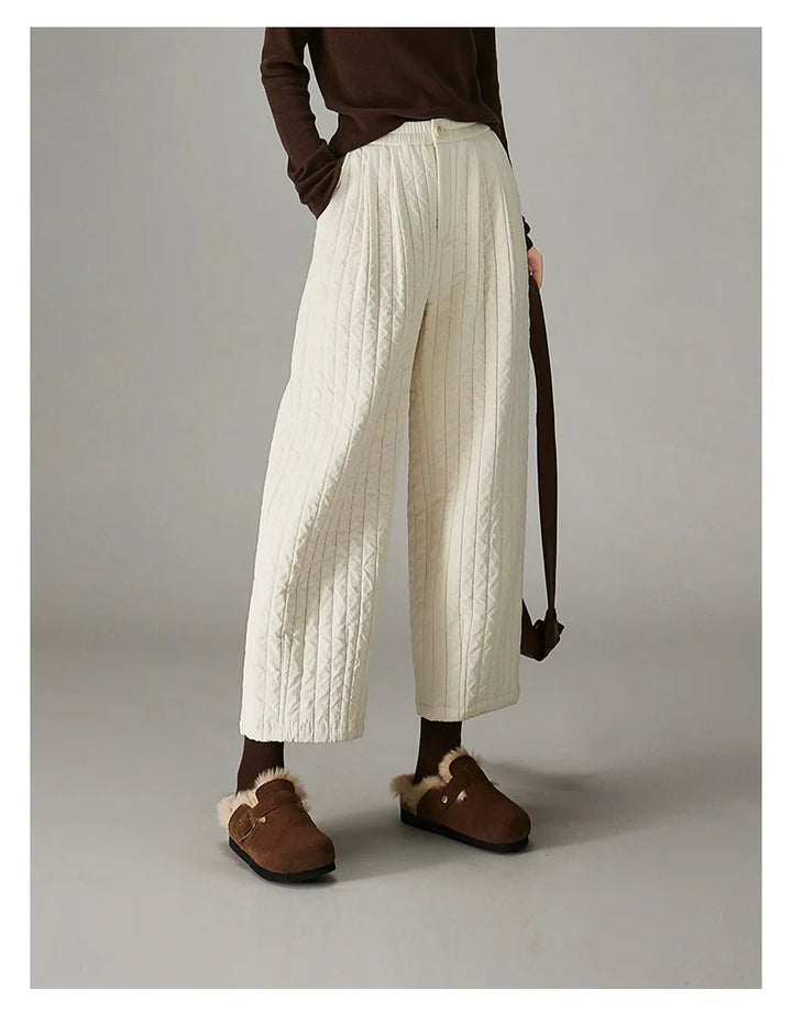 Helene | Quilted Insulated Wide Leg Pants