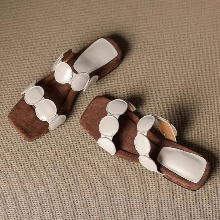 Rosella | Croc Embossed Suede Mules