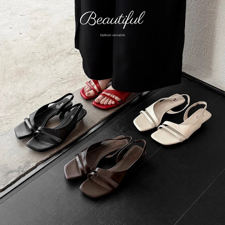 Estella | Sheepskin Lined Tie Strap Heels