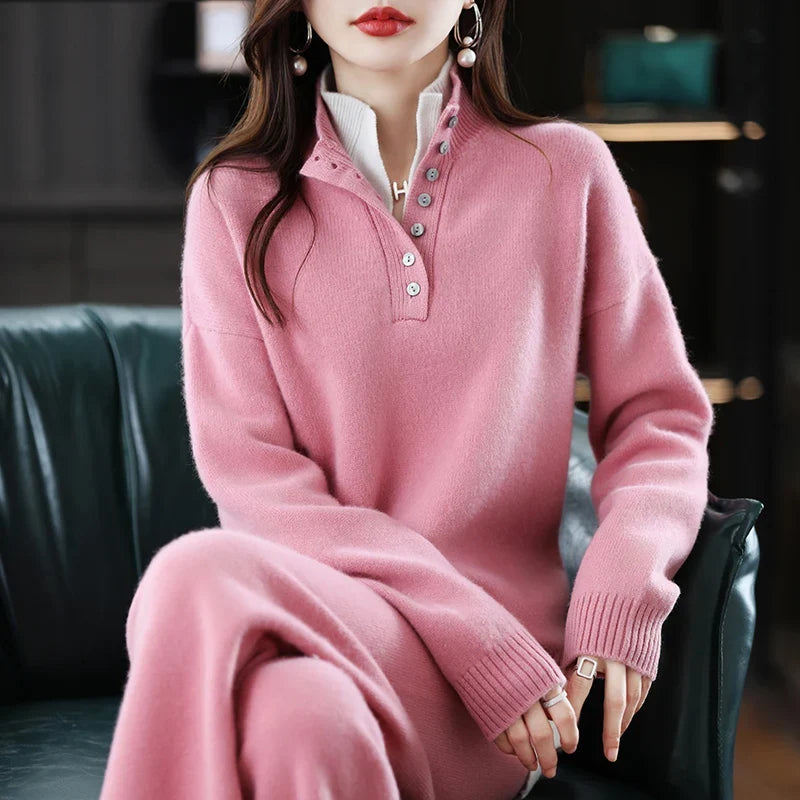 Christine | Cashmere Knit Trouser Set