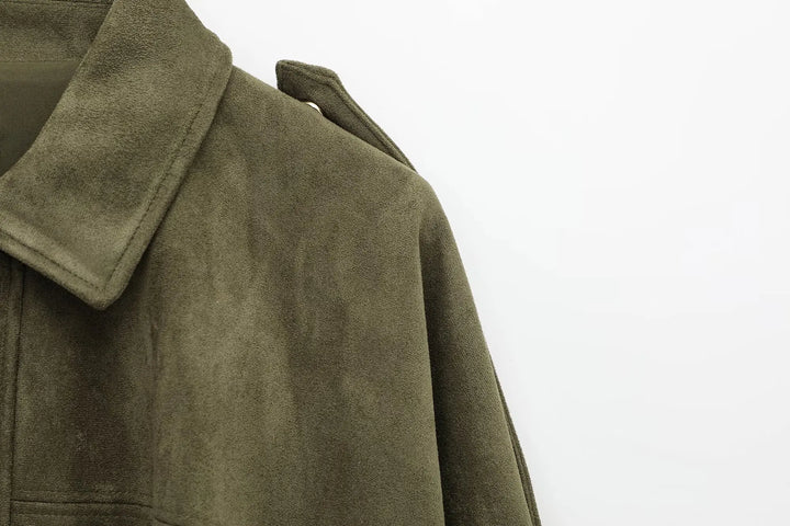 Roseanne | Oversized Suede Bomber