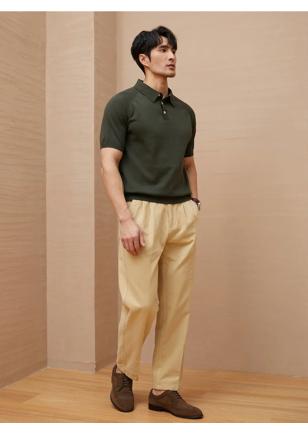 Barnabé | Fine Knit Button Down Polo