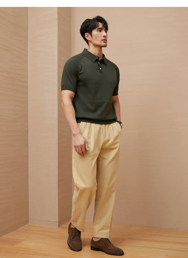 Barnabé | Fine Knit Button Down Polo