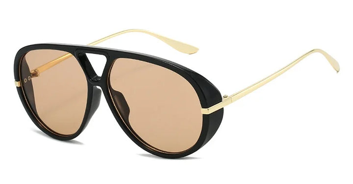 Double Bridge Metal Aviator Sunglasses