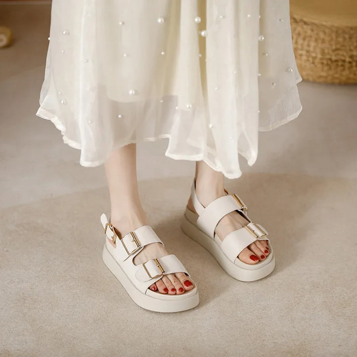 Cesarine | Double Buckle Platform Sandals