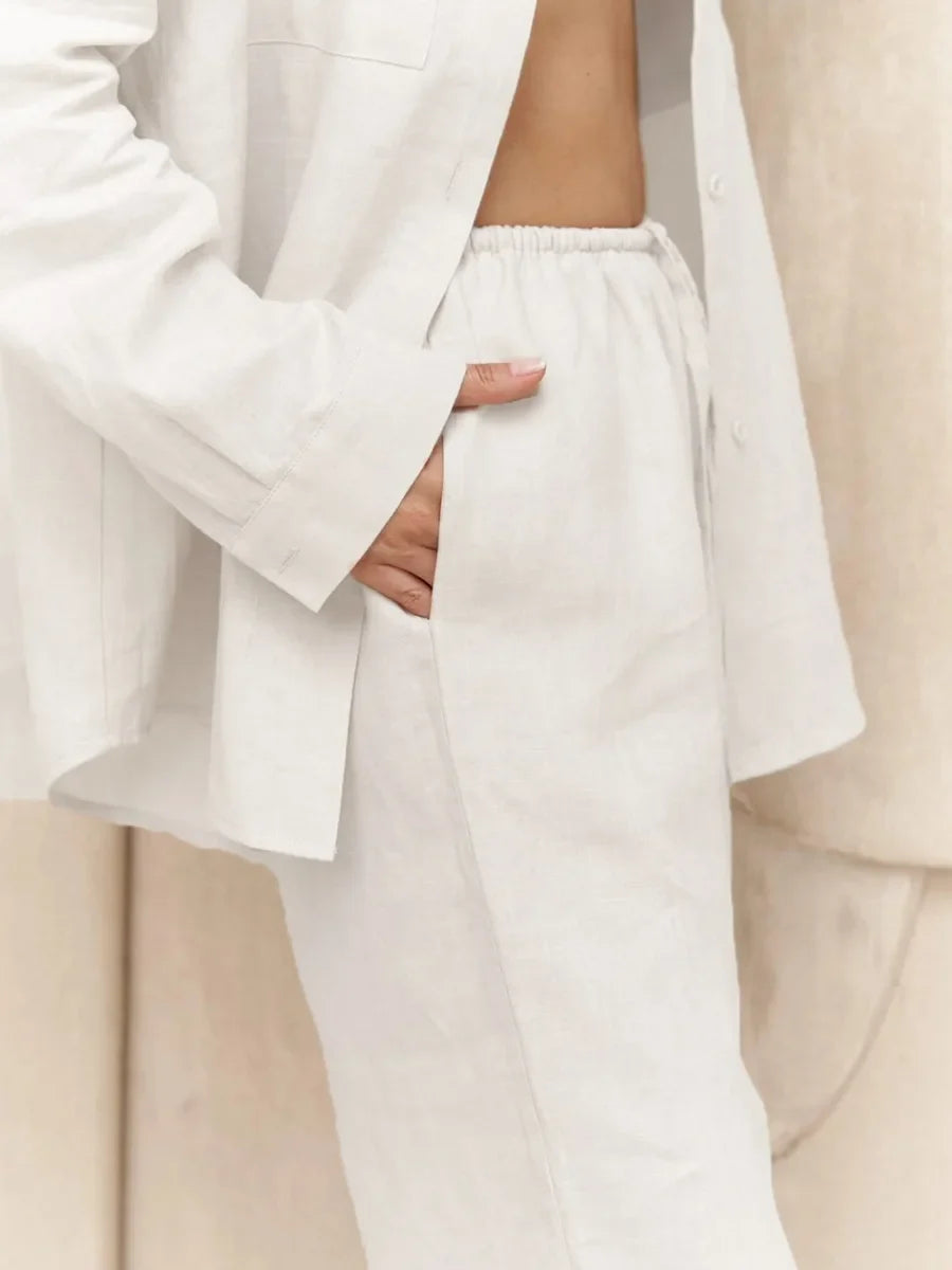Edwige | Cotton Linen Two Piece Set
