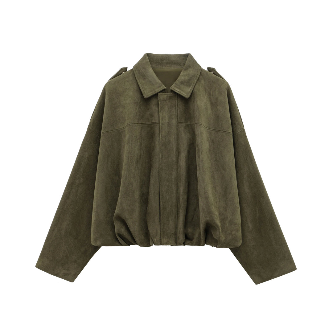 Roseanne | Oversized Suede Bomber