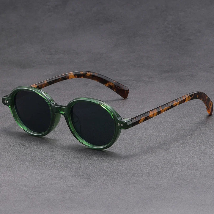 Deep Tint Round Acetate Sunglasses