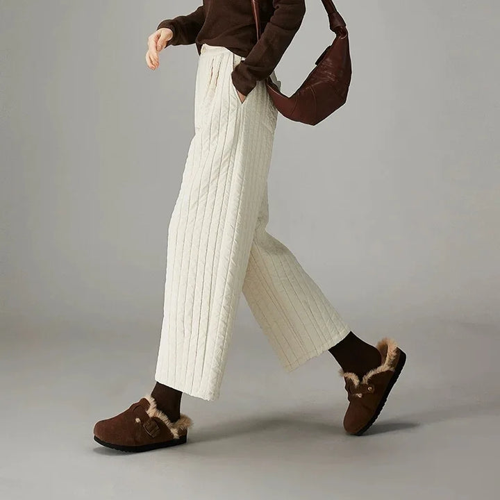 Helene | Quilted Insulated Wide Leg Pants