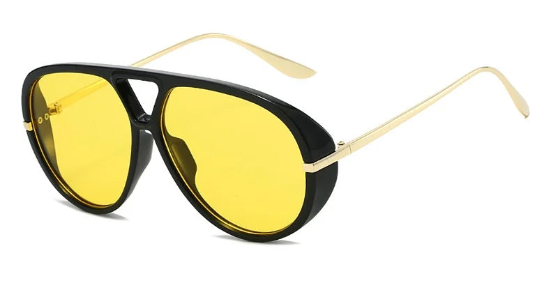 Double Bridge Metal Aviator Sunglasses