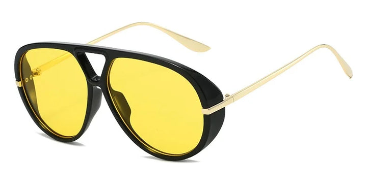 Double Bridge Metal Aviator Sunglasses