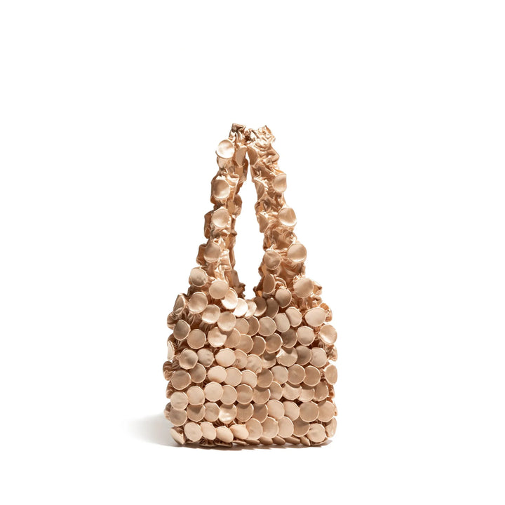 Ruched Bubble Tote, Long Shoulder Handles