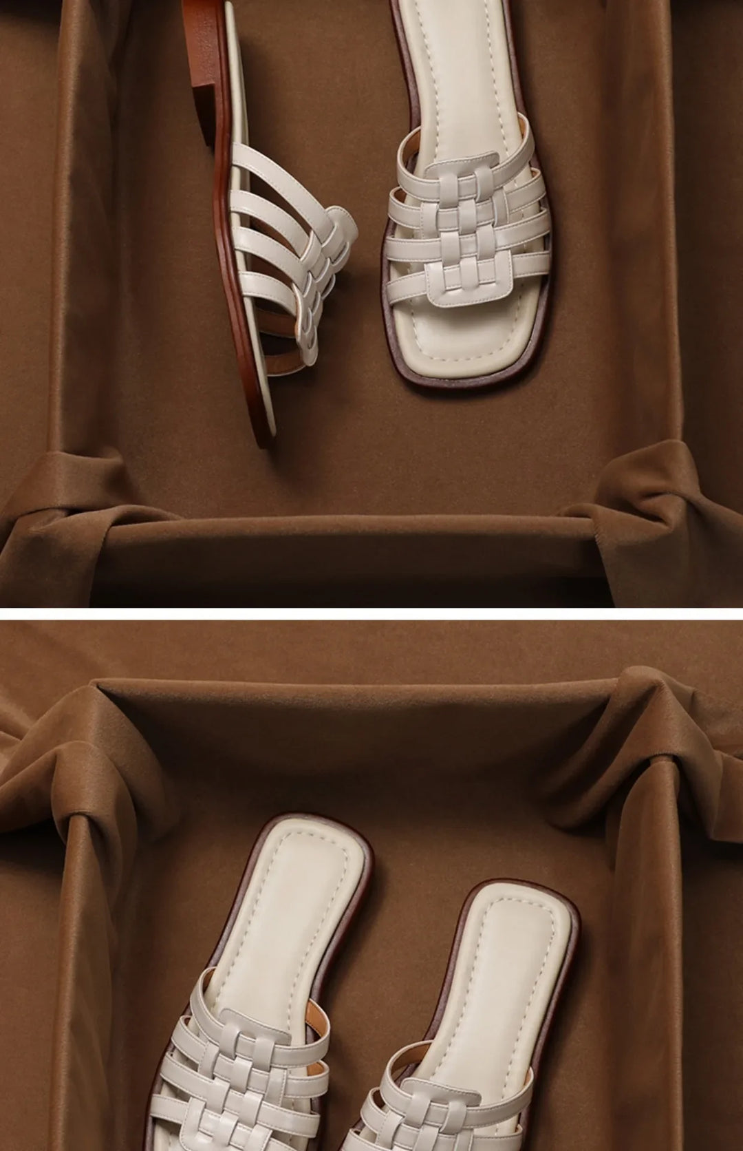 Andreanne | Hand Woven Square Toe Slides