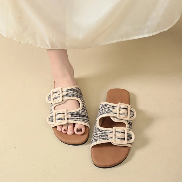 Shirley | Woven Upper Flat Sandals