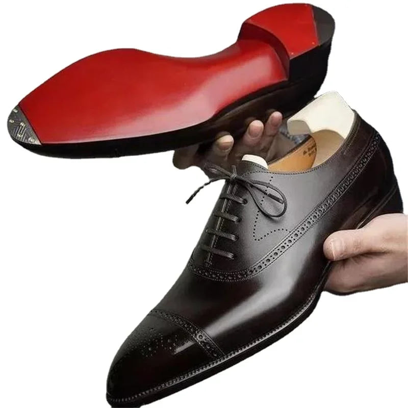 Frédéric | Red Sole Brogue Oxfords